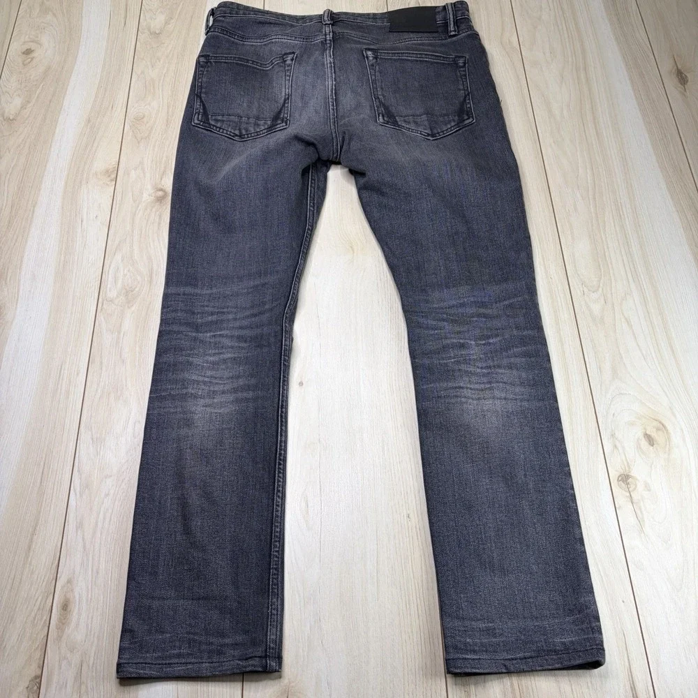 All Saints Jeans Mens 32x30 Faded Black Cigarette Skinny Stretch Denim Pants